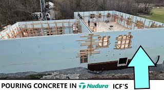 Pouring Concrete in Nudura ICF House
