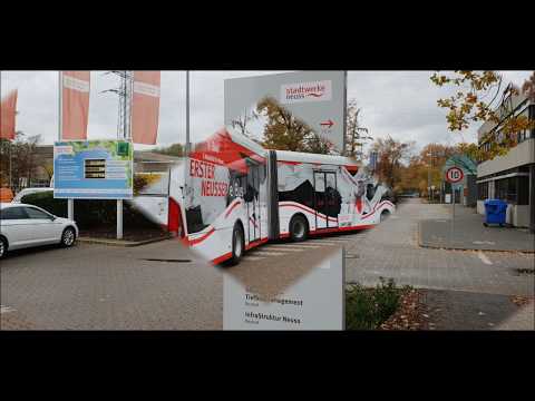 Erster Elektrobus in Neuss.  Stadtwerke  Neuss.