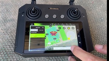 Joyance agricultural sprayer drone remote controller operation video in English and Spanish language