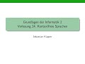 Grundlagen der Informatik 2: Einführung in Kontextfreie Sprachen 🧠