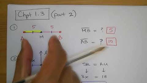 Geom A   Ch 1 3 Midpoints and Segment Bisectors video 2