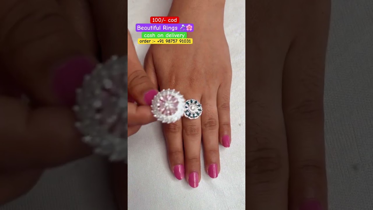 Beautiful designer silver flower rings 💫  , with 70% discount 