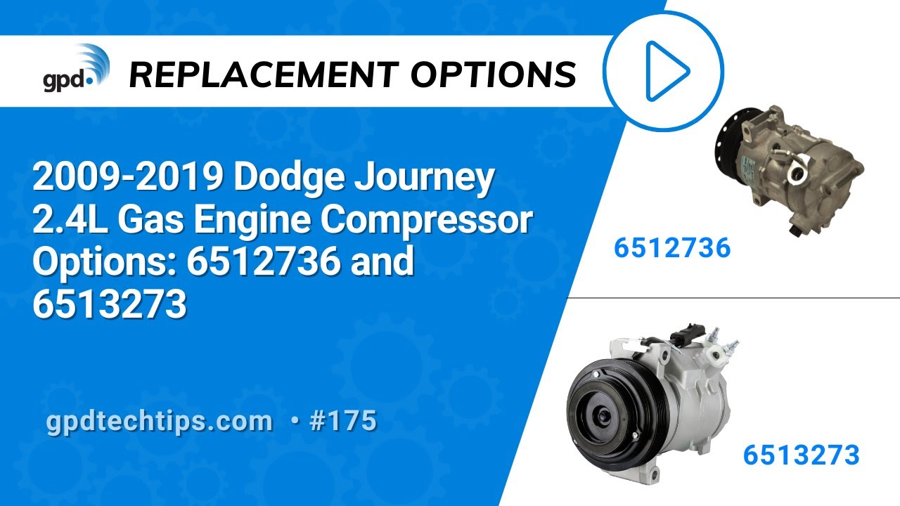 Компрессор для бензинового двигателя 2.4L Dodge Journey 2009-2019 годов выпуска (опции: 6512736 и...