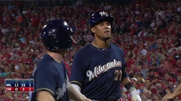 MIL@CIN: Gennett singles in Gomez to extend the lead