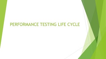 PERFORMANCE TESTING LIFE CYCLE