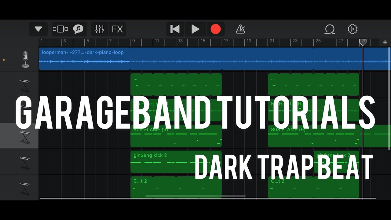 how to make a trap beat on garageband iphone