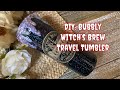 DIY: Bubbly Witch's Brew Drip Tumbler Tutorial | Halloween travel tumbler idea