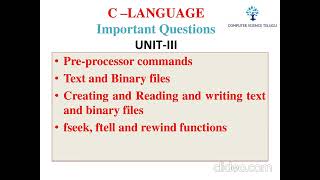 PPS important Questions and Answers | R18 | Programming for Problem Solving | C language | JNTUH
