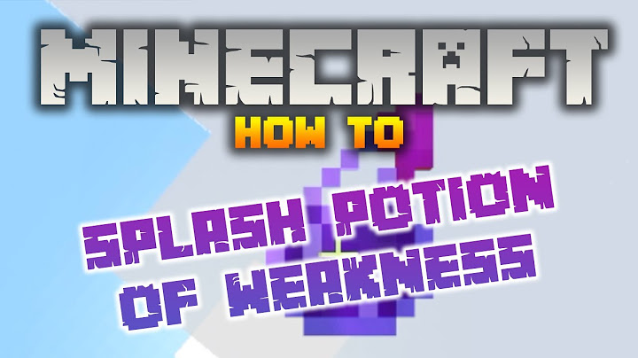 Minecraft: How To Make a Splash Potion of Weakness
