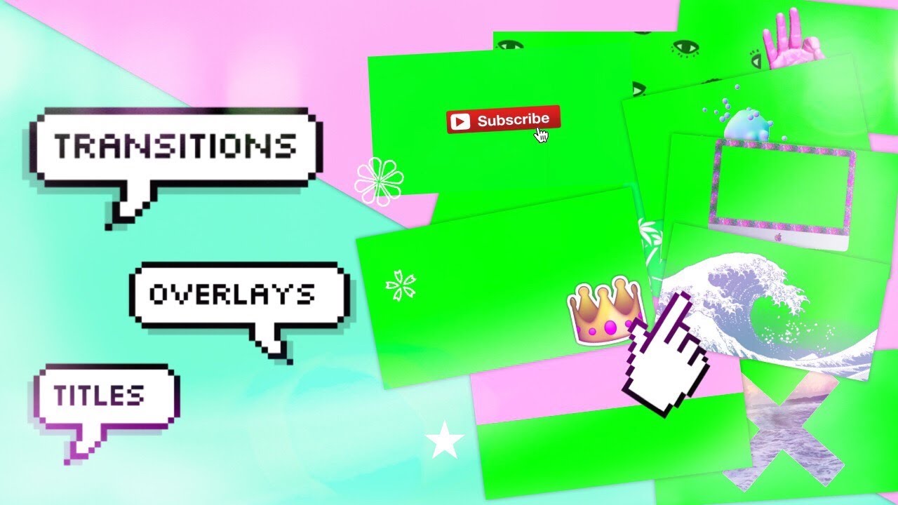 Subscribe Transition Editing Pack! (Subscribe Button,Transitions,Overlays,Titles) Green ...