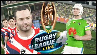 The 2019 nrl grand final is tomorrow and i thought i'd stream show you
what rugby league live 4 would happen. will sydney roosters or
canberr...