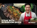 Ribeye Steak with Mushroom Sauce - with Redmart