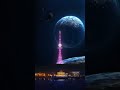 Высокотехнологичное световое шоу и фейерверк в Циндао, Китай, в честь открытия Олимпиады, 2022