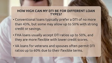 How High Can My DTI Be For Different Loan Types? - CreditGuide360.com