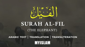 Quran 105. Surah Al-Fil (سورة الفيل) - Arabic and English (NEW 2020)