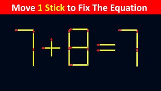 Improve IQ - Fix The Equation #matchstickpuzzle #simplylogical