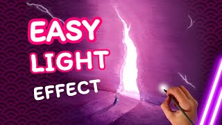 ✨Fantasy Glowing Light Effect for Beginners | Acrylic Painting | Daily Challenge 60-Days