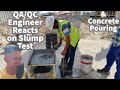 QA/QC Engineer Reacts on Slump Test and Concrete Pouring