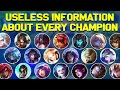 MORE Useless Information About EVERY League of Legends Champion!