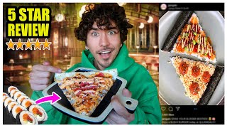 Eating At The Best Reviewed SUSHI PIZZA Restaurant In Las Vegas... (INSANE)