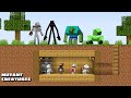 SURVIVAL BUNKER vs MUTANT CREATURES in Minecraft - Gameplay - Coffin Meme