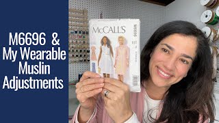 M6696 Pattern Adjustments & My Wearable Muslin
