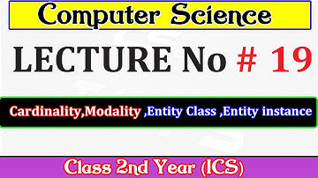Lec#19|Cardinality|Modality|Entityclass|Entityinstance|DBMS|Csciencetuts|Waqas malik|Urdu