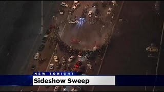 Sacramento CHP Officers Help Round Up More Than 100 Cars In Oakland Sideshow
