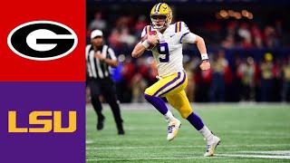 #4 Georgia vs #2 LSU First Half Highlights | College Football Highlights