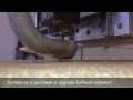 MultiCam 1000 (A) Series 4x4 CNC Router cutting a Rapid Texture program from EnRoute
