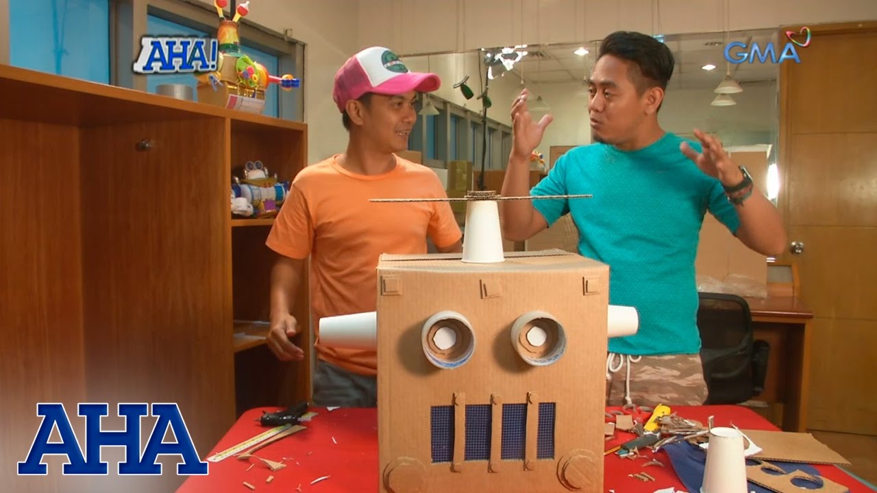 Aha Make Your Own Robot Head Youtube - roblox cardboard robot head