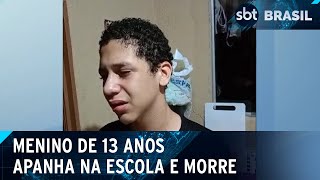 Adolescente morre após ser agredido em escola no litoral de SP | SBT Brasil (18/04/24)