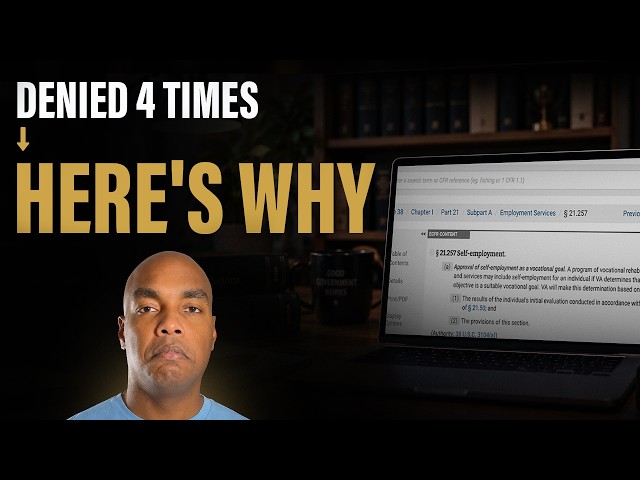 Thumbnail for "Denied 4 Times." Here's the VR&E Rule Nobody Read You.