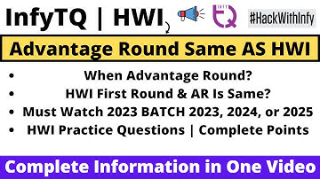 InfyTQ 2023 Batch Advantage Round Queries | Hackwithinfy Round is Same | Complete Information