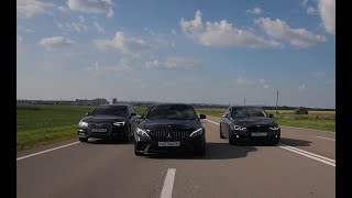 BMW 320 St2 против C43 AMG против Audi A4 St2  Замер динамики  1
