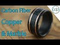 Making a Carbon Fiber, Marble, and Copper Wedding Ring!