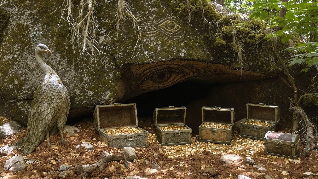 Я нашел великое сокровище под знаком глаза на камне!!!