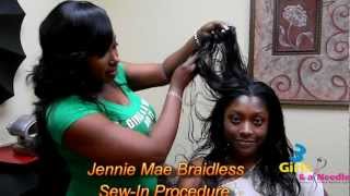 3 girls and a needle braidless sew in procedure called the jennie mae
