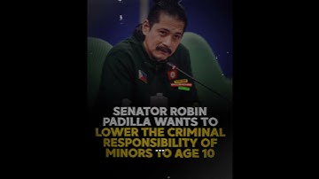 Reality check from Robin Padilla — crime has no age!#robin #robinpadilla #robinhood #crime