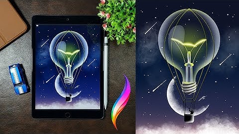 Bulb Balloon || Digital Art in ipad (procreate)