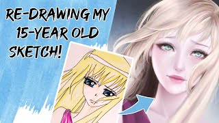 Redrawing my 15-year old sketch  (Fantasy Portrait Tutorial)