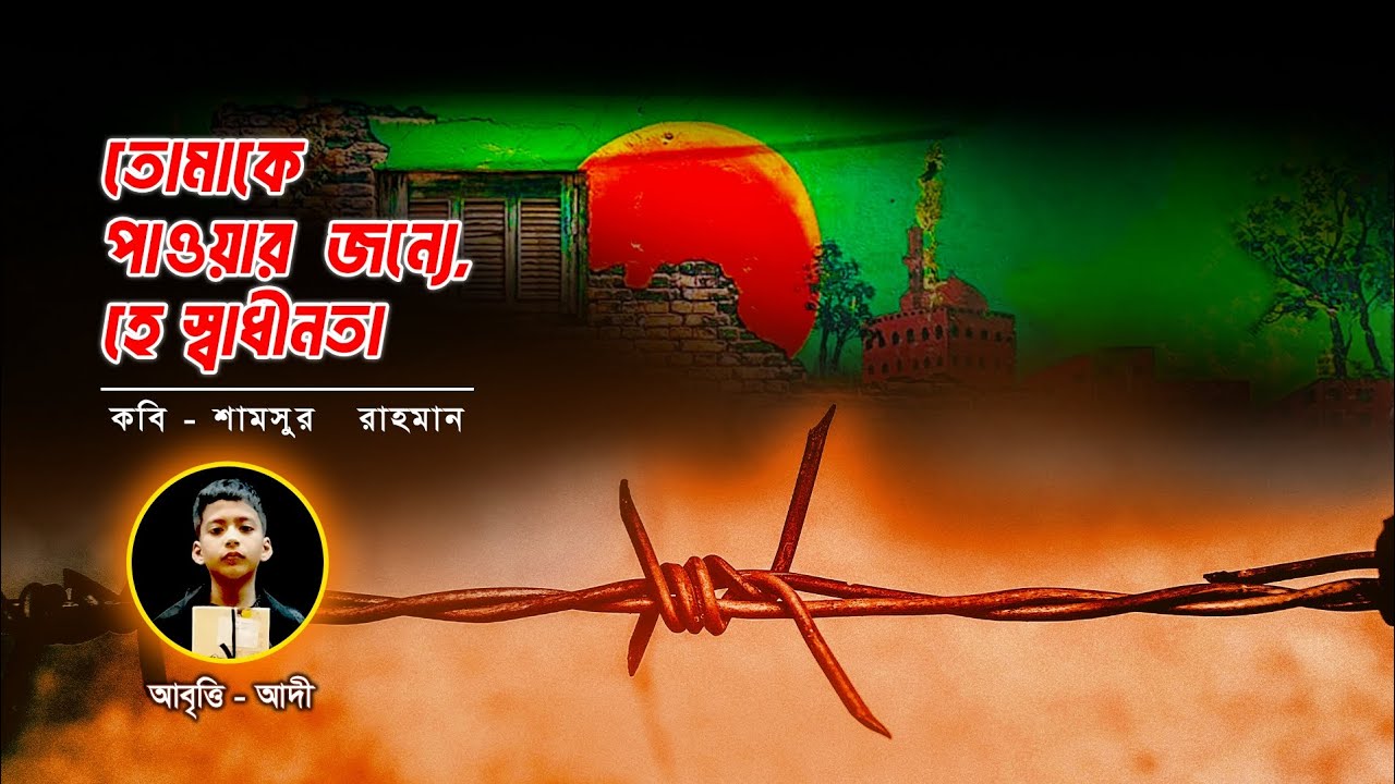 তোমাকে পাওয়ার জন্যে, হে স্বাধীনতা | Tomake Pawar Jonye He Swadhinota  শামসুর রাহমান | আবৃত্তি - আদী