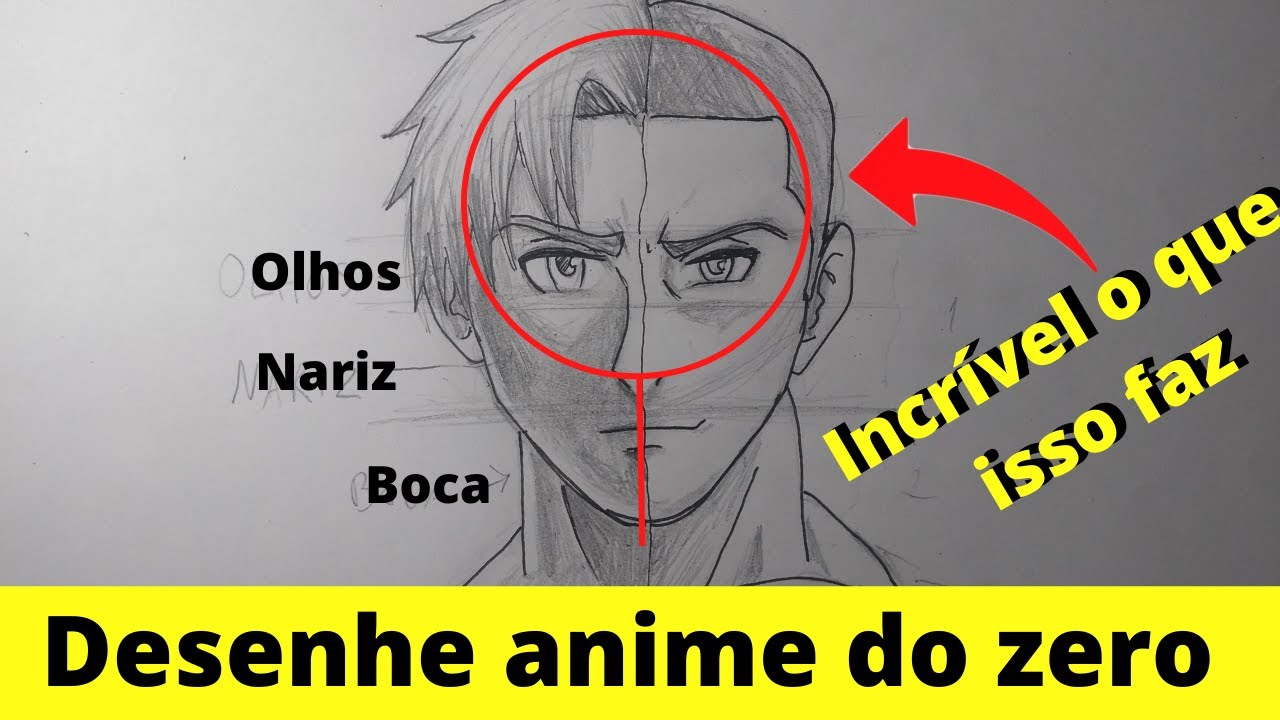 Como Desenhar Rostos Masculinos De Anime e Mangá Passo a Passo