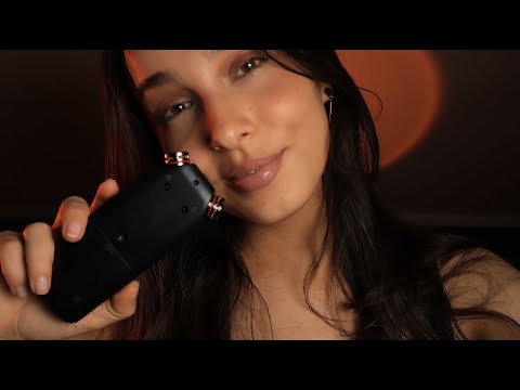 [ASMR] Slow Whispering Trigger Words [with gentle tascam mic triggers, ear-to-ear]