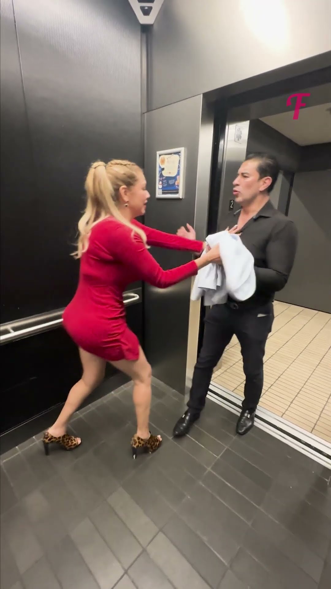 She thought the elevator was empty until he stepped in #shorts