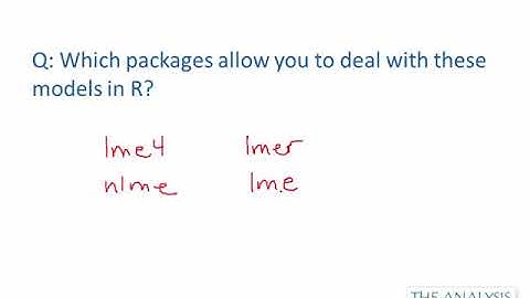 What packages allow you to deal with random intercept and random slope models in R?