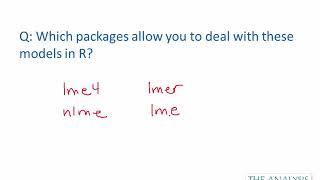 Famous What packages allow you to deal with random intercept and random slope models in R? Wealth
