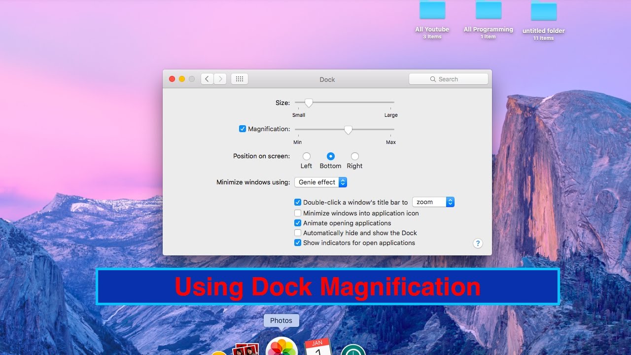 How to use Dock (up down) On MacBook Application Menu - YouTube
