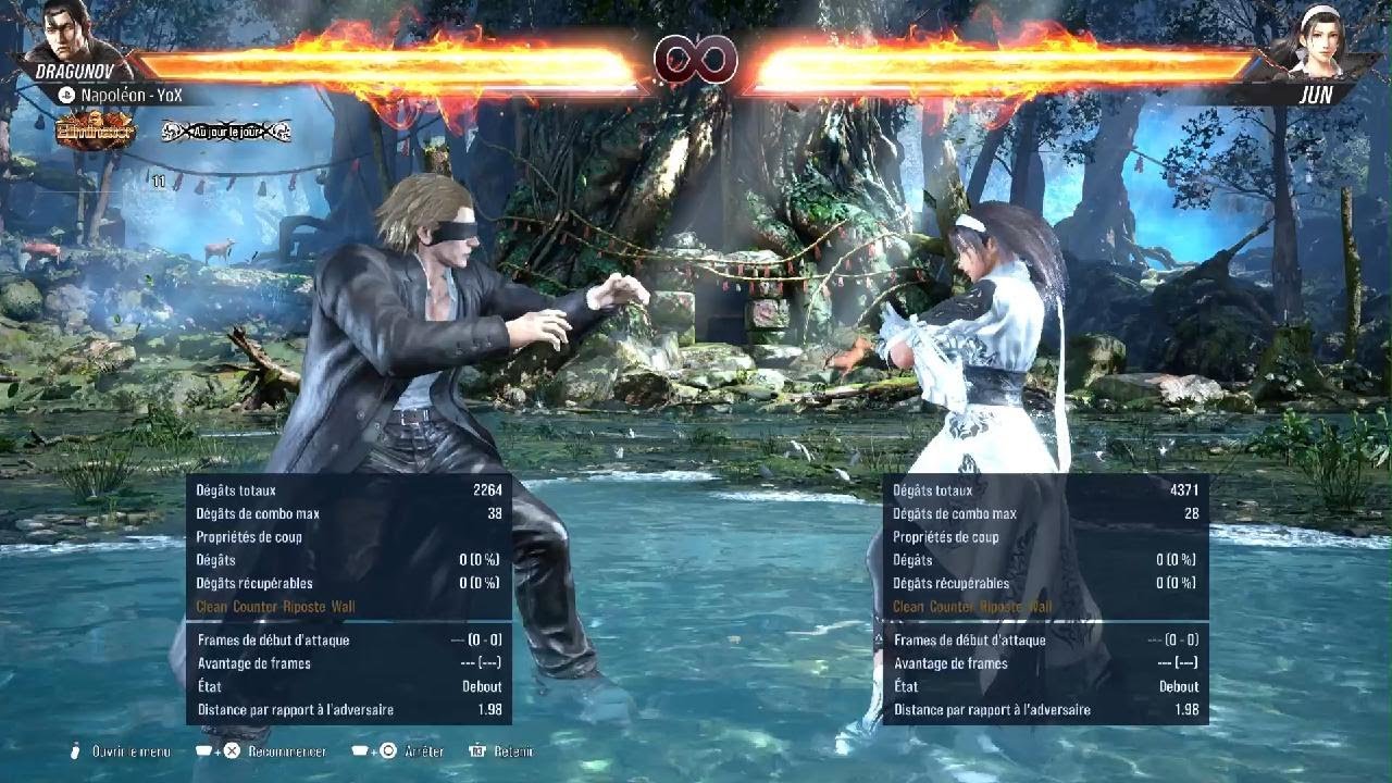 TEKKEN8_6.2 Jun punition fuzzy garde: garde basse après haute / -9f block