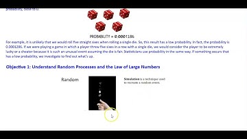 Math 14 5.1 Objective 1: Understand Random Processes and the Law of Large Numbers